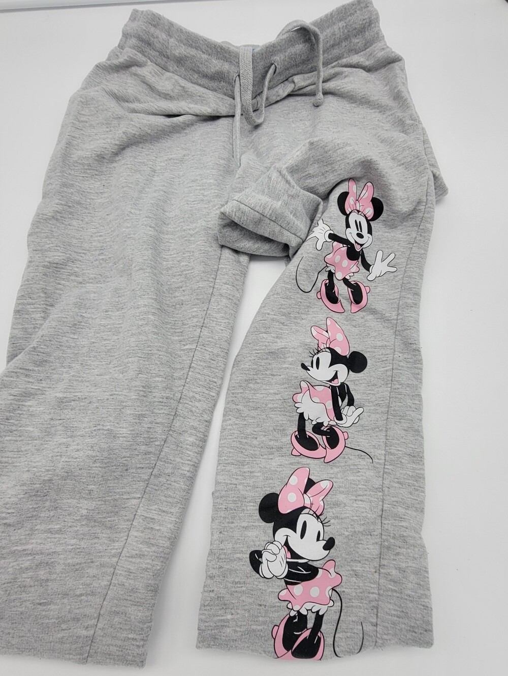 Minnie Mouse Girls' Gray Sweatpants with Pink Accents